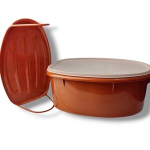 Vintage Tupperware Ham Roast Turkey Flavor Saver Keeper Container 3 Piece